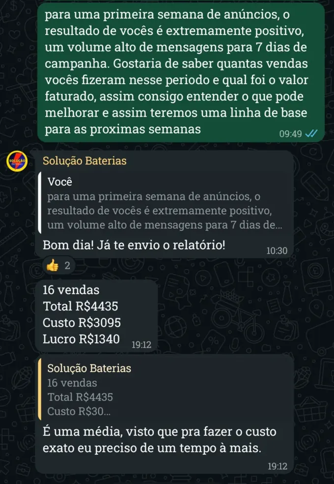 Depoimento de cliente